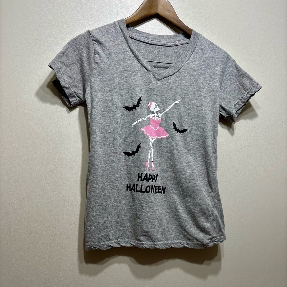 ✨$8 CLEAR-OUT✨ Ballerina Happy Halloween Dance Teacher Short Sleeve Shirt Top